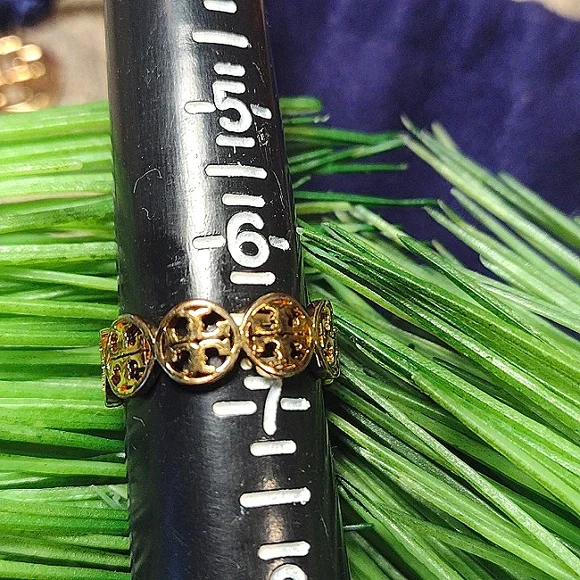 Tory Burch Monogram Gold Ring - Picture 6 of 9